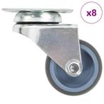vidaXL 8 st Zwenkwielen dubbel 50 mm, Doe-het-zelf en Bouw, Verzenden, Nieuw