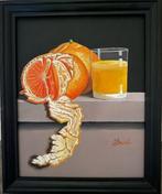 Ben Oude Breuil (1949) - Gepelde sinaasappel en glas jus