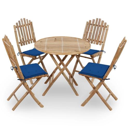 vidaXL Mobilier à dîner dextérieur pliable 5 pcs avec, Jardin & Terrasse, Ensembles de jardin, Neuf, Envoi