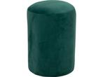 Veiling - Bella Home - Poef Groen - Velvet, Nieuw