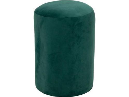 Veiling - Bella Home - Poef Groen - Velvet, Huis en Inrichting, Zetels | Voetbanken en poefs