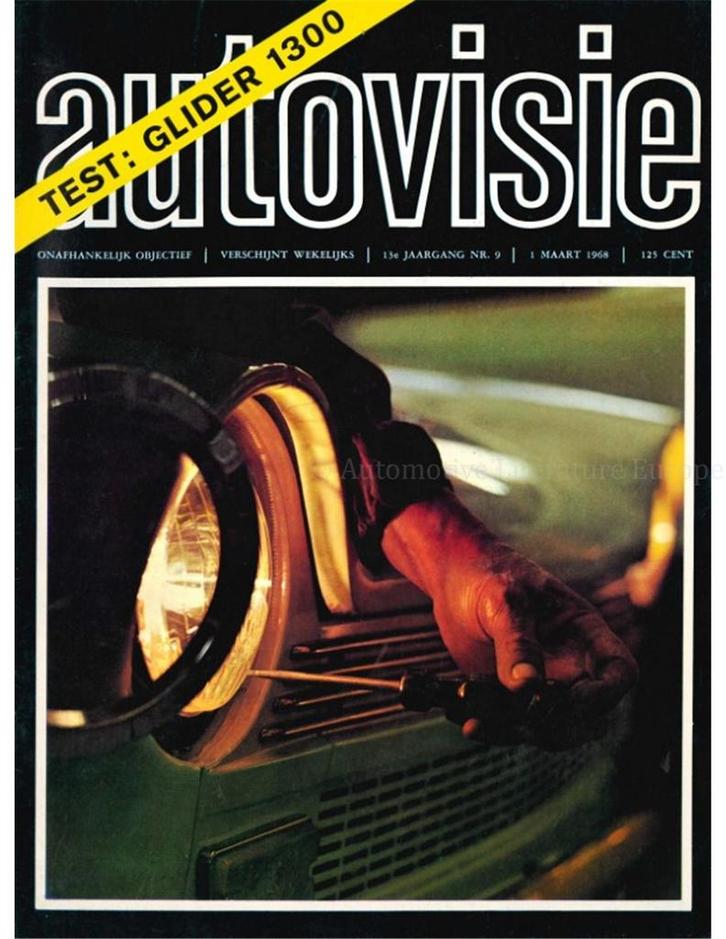 1968 AUTOVISIE MAGAZINE 09 NEDERLANDS, Livres, Autos | Brochures & Magazines, Enlèvement ou Envoi
