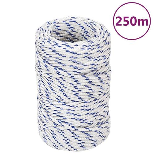 vidaXL Boottouw 2 mm 250 m polypropyleen wit, Doe-het-zelf en Bouw, IJzerwaren en Bevestigingsmiddelen, Nieuw, Verzenden