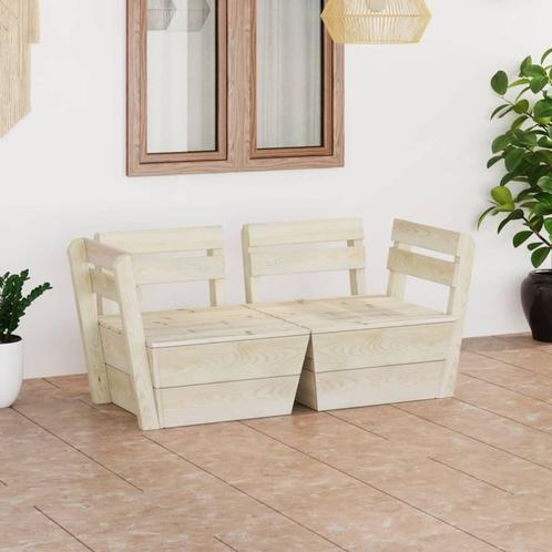 vidaXL Tuinbank 2-zits pallet geïmpregneerd vurenhout, Tuin en Terras, Tuinsets en Loungesets, Nieuw, Verzenden