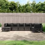 vidaXL 8-delige Loungeset met kussens staal antracietkleurig, Tuin en Terras, Tuinsets en Loungesets, Verzenden, Nieuw, Loungeset