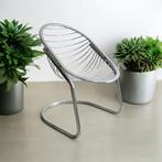 Fauteuil - stoel van metalen draad - Staal, Chroom -