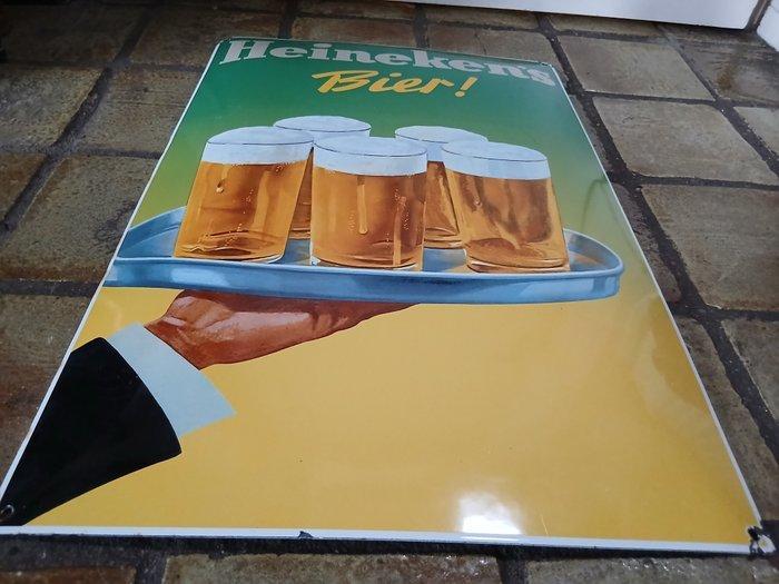Heineken Bier - Heineken - Emaille bord - Bol emaille, Antiek en Kunst, Antiek | Wandborden en Tegels