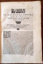 Jo. Baptista FONTEIUS - De Prisca Caesiorum gente- Extremely