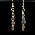 Romain antique Boucles doreilles avec perles de verre