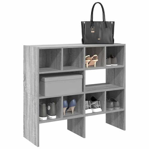 vidaXL Schoenenrekken 2 st stapelbaar 89,5x30x40 cm grijs, Huis en Inrichting, Kasten | Kleerkasten, Nieuw, Verzenden