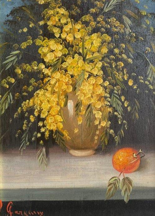 Luigi Gargano (XX) - Mimosa, Antiquités & Art, Art | Peinture | Classique