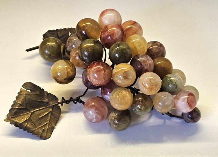 Mooie Druiventros Diverse Natuurstenen - Hoogte: 16 cm -, Antiek en Kunst, Curiosa en Brocante