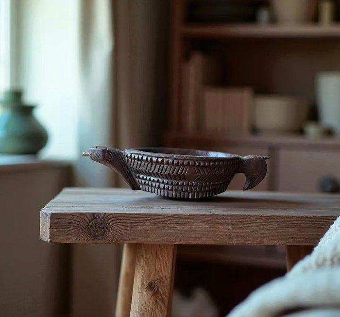 Kharal opium vijzel/filter - Hout - India - Begin 20e eeuw, Antiek en Kunst, Kunst | Niet-Westerse kunst