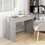 vidaXL Bureau 101x50x76,5 cm bewerkt hout grijs sonoma, Huis en Inrichting, Bureaus, Verzenden, Nieuw