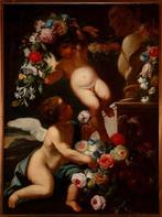 Andrea Belvedere (1652-1732), Navolger van - Ángeles y, Antiek en Kunst