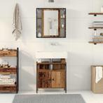 vidaXL Badkamermeubel Set 2 pcs Bruin 60 x 30 x 60 cm, Huis en Inrichting, Verzenden, Nieuw