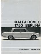1969 ALFA ROMEO 1750 BERLINA INSTRUCTIEBOEKJE FRANS