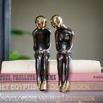 Sculpture, NO RESERVE PRICE - Sitting Couple Sculpture - 15