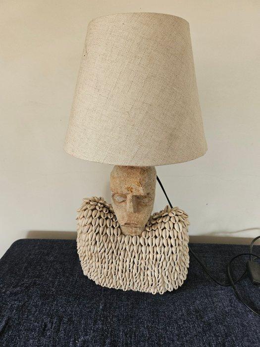 Staande lamp - Schelp, Linnen, zandsteen, Antiek en Kunst, Kunst | Designobjecten