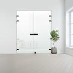 Glazen dubbele binnendeur XL voor opdek kozijn zwart beslag-, Doe-het-zelf en Bouw, Nieuw, Verzenden