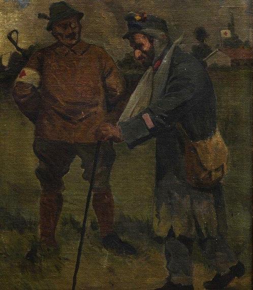 Alfred Lakos (1870-1961) - Personaggi militari, Antiek en Kunst, Kunst | Schilderijen | Klassiek