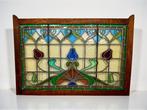 Jugendstil Glas-in-loodraam - 1910-1920 - 66x99cm/ 6,75Kg