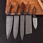 Keukenmes - Chefs knife - hout, Pakkawood en gevouwen staal, Antiek en Kunst