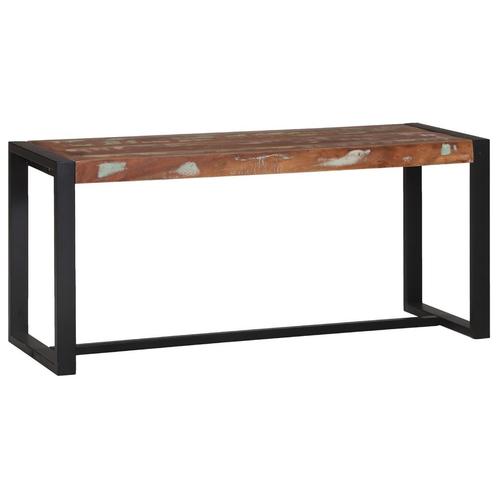 vidaXL Bank Meerkleurig 100x35x45 cm Massief Gerecycled Hout, Huis en Inrichting, Overige Huis en Inrichting, Nieuw, Verzenden