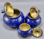 Lapis Lazuli edelsteen potten - Hoogte: 120 mm - Breedte:, Verzamelen, Mineralen en Fossielen