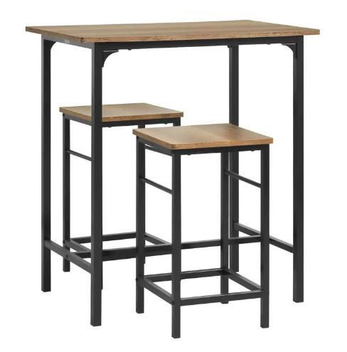 Tweedekans | SoBuy Bistrotafel - 3-Delig - Tafel - 2 Stoelen, Tuin en Terras, Tuinsets en Loungesets, Ophalen of Verzenden