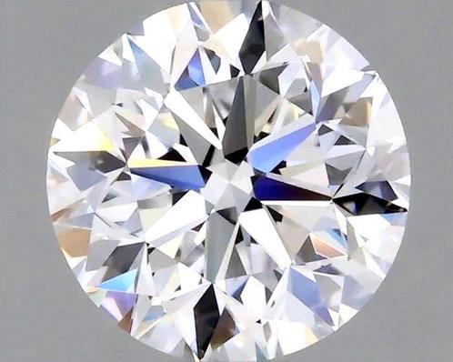 1 pcs Diamant  (Natuurlijk)  - 1.01 ct - Rond - D, Handtassen en Accessoires, Edelstenen