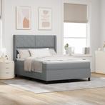 vidaXL Boxspringbed met Matras & LED in Lichtgrijs 160x200, Huis en Inrichting, Verzenden, Nieuw