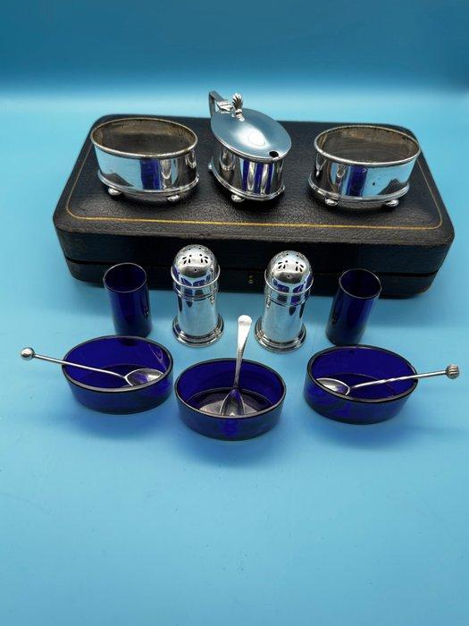 Timeless Elegance: Vintage Silver Condiment Set by D&B, Antiek en Kunst, Antiek | Meubels | Tafels