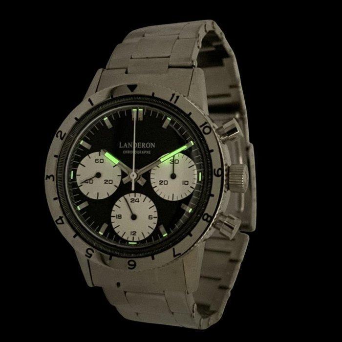 Landeron Tricompax Panda Mecanique - Homme - 2020 et après, Handtassen en Accessoires, Horloges | Heren