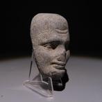 Gandhara Schiste Figure de tête de moine. 1er-5e siècle