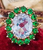 Zonder minimumprijs - Ring - 9 kt. Geel goud, Zilver, Handtassen en Accessoires, Ringen, Nieuw