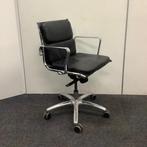 Luxy light Directie-bureaustoel, lage rug,  zwart leder -, Huis en Inrichting, Ergonomisch, Gebruikt, Bureaustoel, Zwart