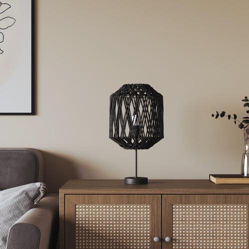 vidaXL Lampenkap Ø23x28 cm ijzer en papier zwart, Huis en Inrichting, Lampen | Overige, Nieuw, Verzenden