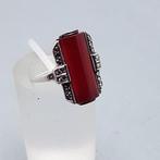 Zilver, Art Deco, Carneool - Ring - + Markasieten.