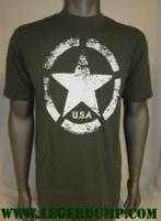 T-shirt groen Army ster vintage (T-shirts, Kleding), Vêtements | Hommes, T-shirts, Verzenden