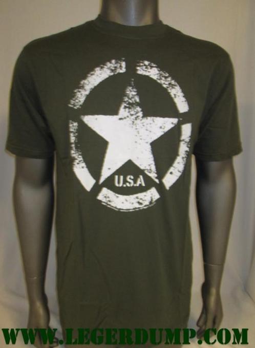 T-shirt groen Army ster vintage (T-shirts, Kleding), Vêtements | Hommes, T-shirts, Envoi