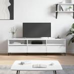 vidaXL Meuble TV blanc brillant 150x30x44,5 cm bois, Neuf, Verzenden
