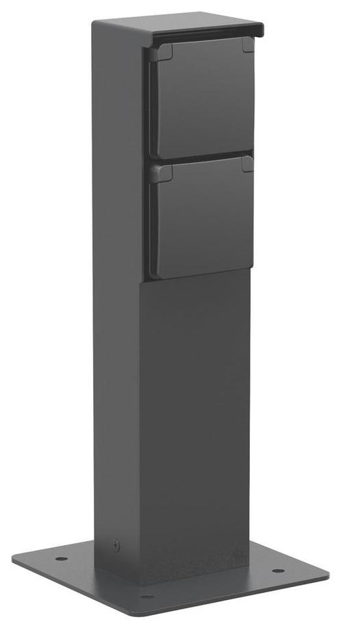 Niko Hydro Buiten Dubbele Stopcontact Tuinpost IP55 Zwart -, Doe-het-zelf en Bouw, Elektriciteit en Kabels, Verzenden
