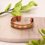 Koperen gezondheids-klemarmband triquetra met 2 magneten, Ophalen of Verzenden, Nieuw