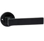 Deurklink Jolie Anvil op rond rozet zwart, Nieuw, Overige materialen, Klink of Kruk