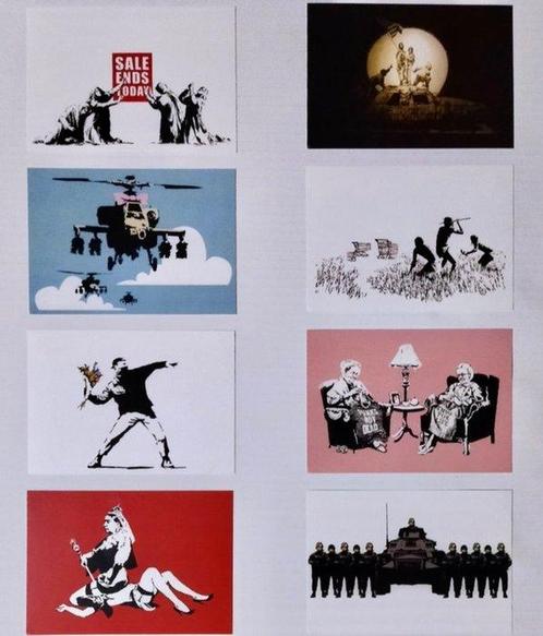 Banksy - Pétroles bruts - Ensemble de 8 cartes postales «, Verzamelen, Postkaarten | Buitenland