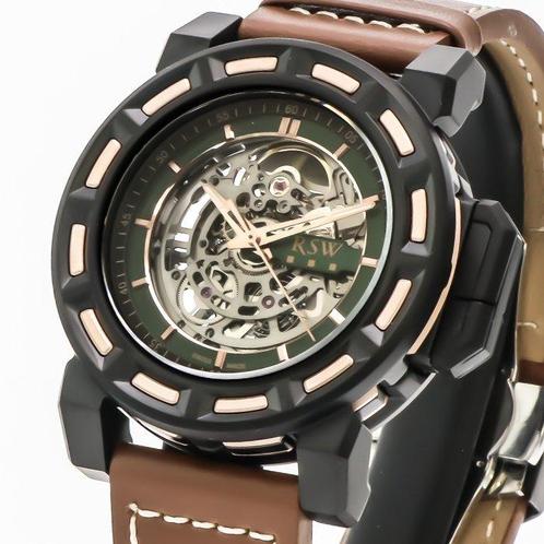 RSW - High King Skeleton Limited Edition - RSW3500SK-BRL-12, Handtassen en Accessoires, Horloges | Heren