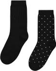 HEMA Dames Sokken Met Katoen - 2 Paar Zwart
