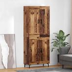 vidaXL Highboard 2 pcs Oud Hout Bewerkt hout, Verzenden, Nieuw