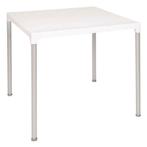 Table Carrée | Polypropylène Blanche | Pieds Aluminium | 750